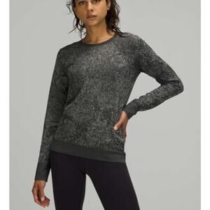 Lululemon long sleeve swiftly breathe pull over shirt top rhino gray